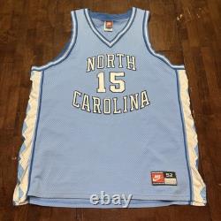 100% Authentic Vince Carter Vintage Nike Team UNC Tar Heels Jersey Size 52 XXL