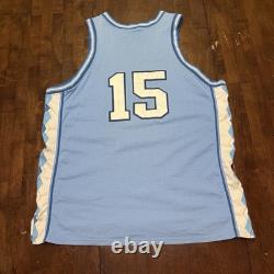 100% Authentic Vince Carter Vintage Nike Team UNC Tar Heels Jersey Size 52 XXL
