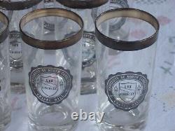 12 Vintage 1970's UNC North Carolina Tar Heels Bar/Man Cave Glass Set GO HEELS