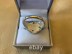 14K Gold UNC TAR HEELS University of North Carolina Sterling Signet Ring 10 3/4
