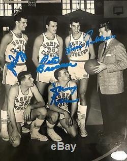 1957 UNC North Carolina Tar Heels Team Signed 8x10 Photo JSA