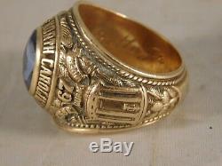 1967 Unc University Of North Carolina 10k Gold Class Ring 30.5 Grams Tarheels