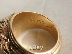 1967 Unc University Of North Carolina 10k Gold Class Ring 30.5 Grams Tarheels