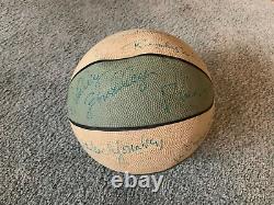 1977-78 North Carolina Tar Heels UNC Team Autographed Basketball Phil Ford