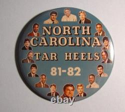 1981 Michael Jordan UNC Tar Heels Team Photo Pinback Button Rookie Year