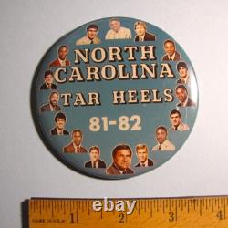 1981 Michael Jordan UNC Tar Heels Team Photo Pinback Button Rookie Year