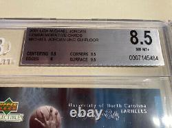 1982-84 UNC Game used FLoor Jumbo card Michael Jordan #2056/2100 graded 8.5