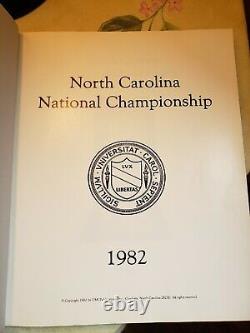 1982 Commemorative NCAA Basketball Championship UNC Tarheels Album Leather