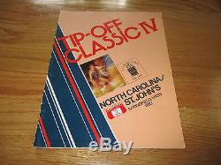 1982 TIP-OFF Classic IV UNC TARHEELS ST. JOHN'S Program with Ticket MICHAEL JORDAN