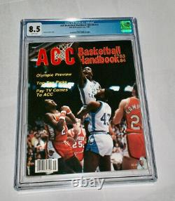 1983-84 ACC Basketball Handbook MICHAEL JORDAN UNC Tar Heels CGC 8.5! Rare