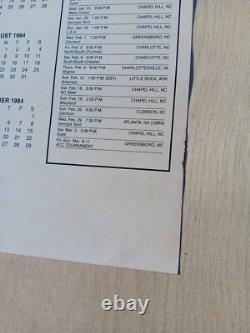 1983-84 UNC Tarheels Basketball Calendar Poster Michael Jordan Last Season