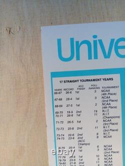 1983-84 UNC Tarheels Basketball Calendar Poster Michael Jordan Last Season