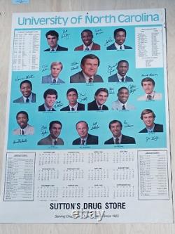 1983-84 UNC Tarheels Basketball Calendar Poster Michael Jordan Last Season