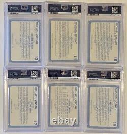 1989 COCA COLA MICHAEL JORDAN North Carolina UNC SP Set 6 PSA 9's Mint