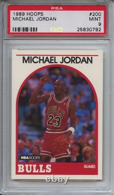 1989 Hoops 200 Michael Jordan PSA 9 Mint Bulls UNC Tarheels Well Centered