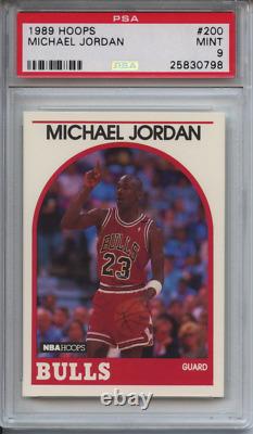 1989 Hoops 200 Michael Jordan PSA 9 Mint Bulls UNC Tarheels Well Centered