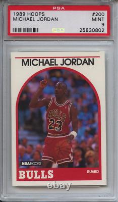 1989 Hoops 200 Michael Jordan PSA 9 Mint Bulls UNC Tarheels Well Centered