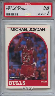 1989 Hoops 200 Michael Jordan PSA 9 Mint Bulls UNC Tarheels Well Centered