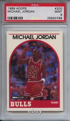 1989 Hoops 200 Michael Jordan PSA 9 Mint Bulls UNC Tarheels Well Centered