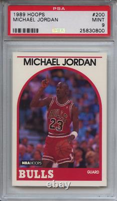 1989 Hoops 200 Michael Jordan PSA 9 Mint Bulls UNC Tarheels Well Centered