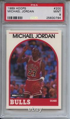 1989 Hoops 200 Michael Jordan PSA 9 Mint Bulls UNC Tarheels Well Centered