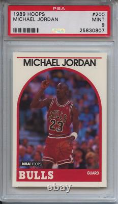 1989 Hoops 200 Michael Jordan PSA 9 Mint Bulls UNC Tarheels Well Centered