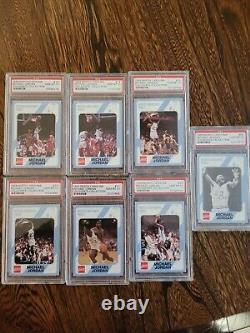 1989 Michael Jordan PSA 10 COMPLETE UNC Collegiate Collection