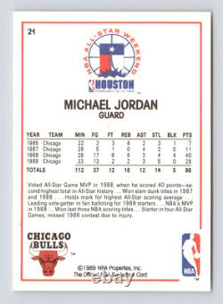 1989 NBA Hoops / #21 Michael Jordan / Bulls & UNC / Raw HOF Card / see Video