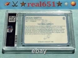 1989 North Carolina #6 DEAN SMITH Perfect PSA 10 Gem Mint Pop 1 HOF Tar Heels RC