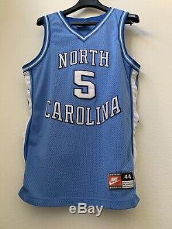 1990s AUTHENTIC NIKE UNC TARHEELS NORTH CAROLINA #5 JERSEY L 44 MADE IN USA OG