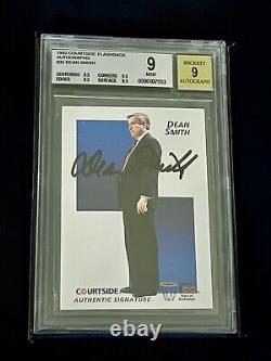 1992 Courtside Dean Smith Pack-pulled Auto Bgs 9 Auto 10 Unc North Carolina Sp