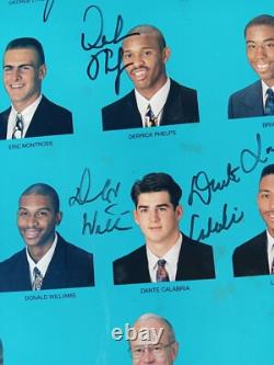 1993 NCAA Champs UNC Tar Heels Team Calendar Poster Signed/Autographed by 15