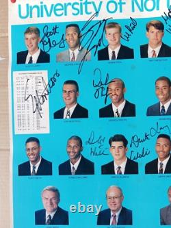 1993 NCAA Champs UNC Tar Heels Team Calendar Poster Signed/Autographed by 15