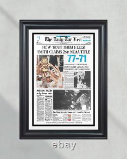1993 North Carolina Tar Heels NCAA College Basketball Champions Framed Front Pag
