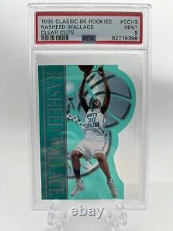 1995 Classic ROOKIES Clear Cuts x/595 Rasheed Wallace #CCH3 Freshly Graded PSA 9