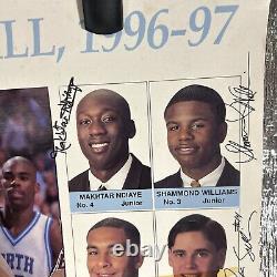 1996-1997 VINCE CARTER UNC Tar Heels Basketball Calendar Poster Autographed