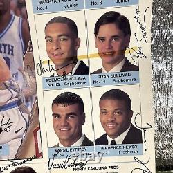 1996-1997 VINCE CARTER UNC Tar Heels Basketball Calendar Poster Autographed