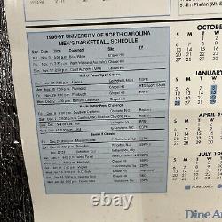 1996-1997 VINCE CARTER UNC Tar Heels Basketball Calendar Poster Autographed