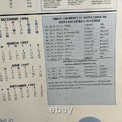 1996-1997 VINCE CARTER UNC Tar Heels Basketball Calendar Poster Autographed