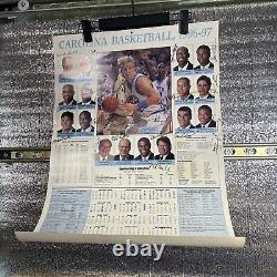 1996-1997 VINCE CARTER UNC Tar Heels Basketball Calendar Poster Autographed