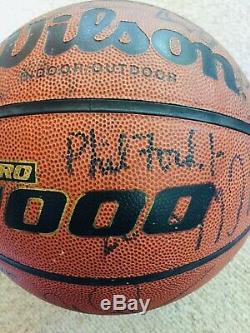 1996 UNC Tar Heels North Carolina Team Signed Basketball Vince Carter Jamison