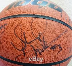 1996 UNC Tar Heels North Carolina Team Signed Basketball Vince Carter Jamison