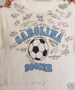 1997 UNC Soccer Natl Champs team signed shirt Anson Dorrance Fair Parlow Roberts