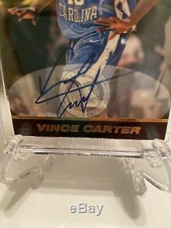 1998-99 Vince Carter Press Pass Auto RC Signed Rookie UNC Tarheels Signature SP