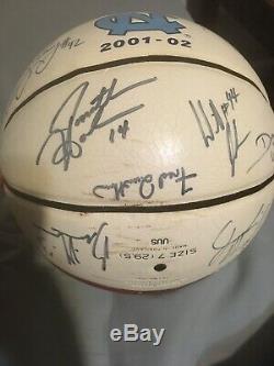 2001-02 UNC Tarheels Team Ball Signed