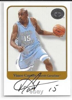 2001 Fleer Greats of the Game Auto Vince Carter UNC Tarheels