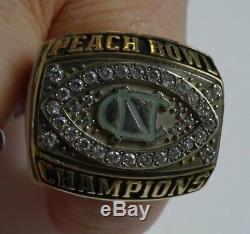 2001 North Carolina Tar Heels Peach Bowl CHAMPIONS CHAMPIONSHIP RING UNC Auburn