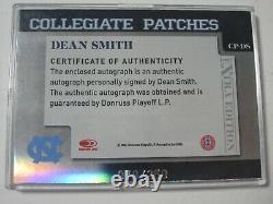 2007 Donruss Elite Dean Smith Unc Logo Patch Auto Signature #'d 79/250 Tar Heels