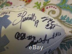 2008 Unc North Carolina Tarheels Team Signed Football Hakeem Nicks Yates Proof