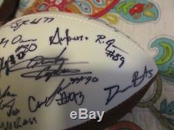 2008 Unc North Carolina Tarheels Team Signed Football Hakeem Nicks Yates Proof